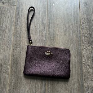 Coach Deep Plum Purple Wristlet